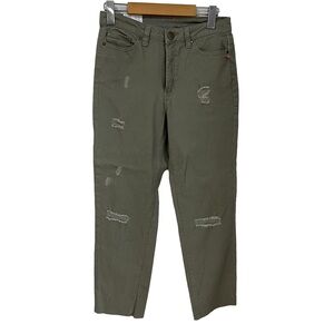 No Boundaries Olive Green Distressed Jeans